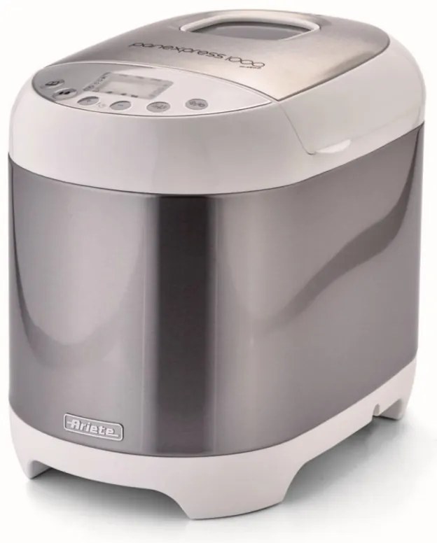 Хлебопекарна Ariete PANEXPRESS 1000 0133/00, 550W, 1 кг, 19 програми, LCD, 3 нива на изпичане, 15 ч отложен старт, Инокс
