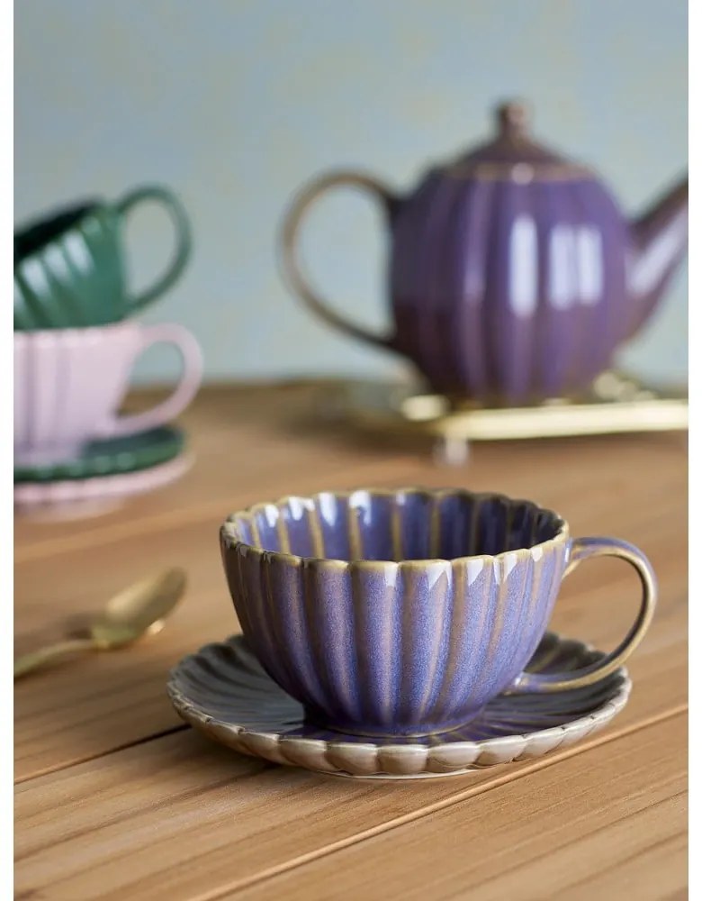 Лилава глинена чаша за капучино 220 ml Latina – Bloomingville