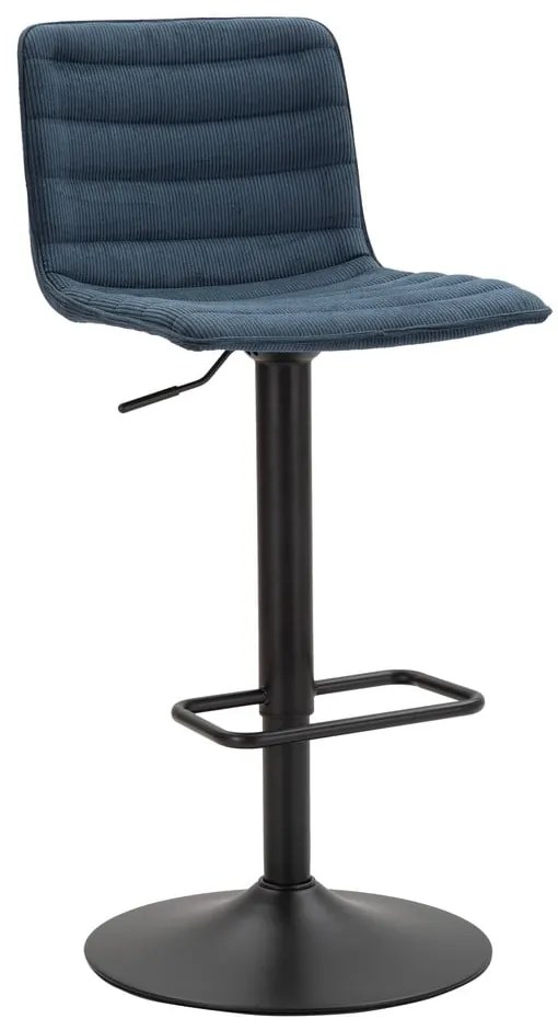 Бар стол с регулируема височина в петролен и черен цвят (височина на седалката 61 cm) Malia – Mauro Ferretti