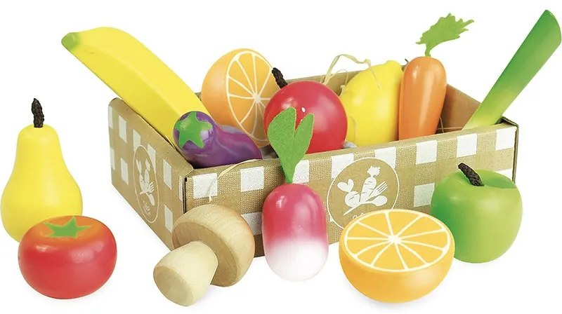 Vilac - Играчка Комплект Зеленчуци и Плодове Дърво 8103