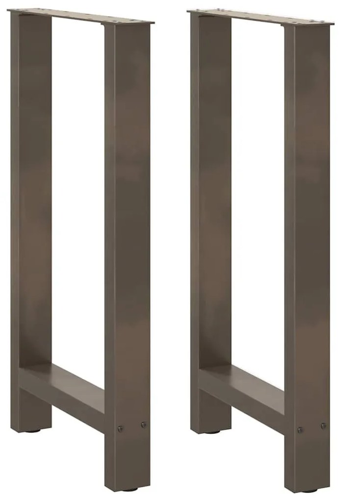 4013331 vidaXL Крака за бар маса, естествена стомана, 2 бр., 50 x (90-91) см, стомана