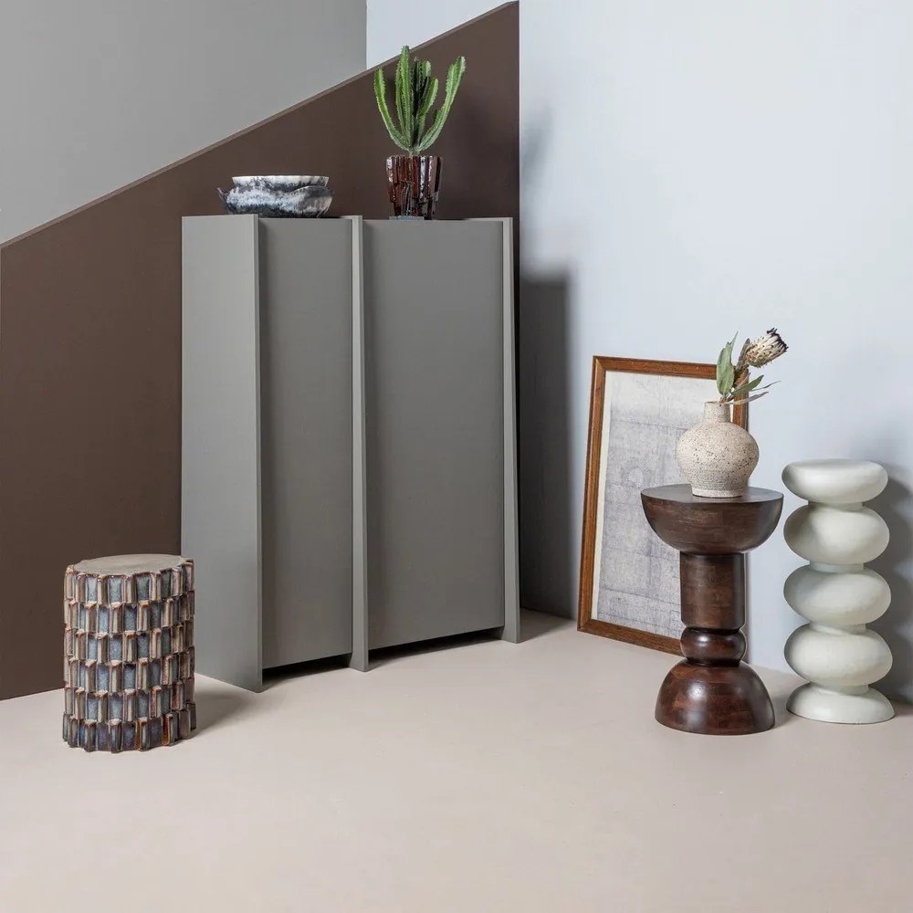 Керамична кръгла странична масичка ø 35 cm Axu – WOOOD