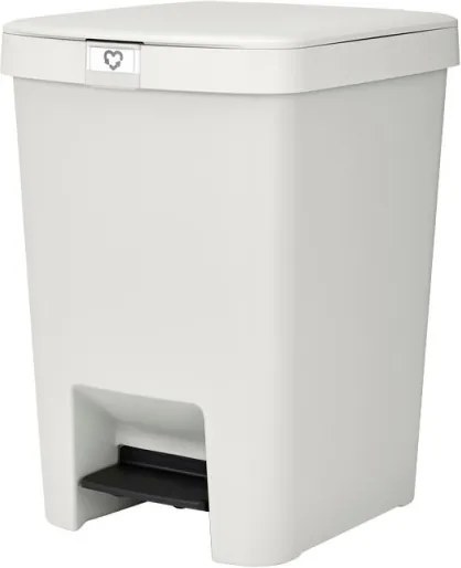 Кош за боклук с педал Brabantia StepUp 1008483, 25 л, Екологични материали, Голям отвор, Светлосив
