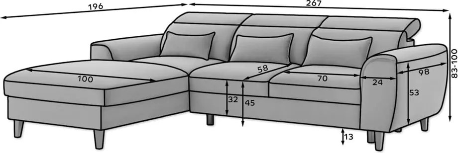 Розов кадифен разтегателен ъглов диван с място за съхранение (десен ъгъл) Foble – ELTAP