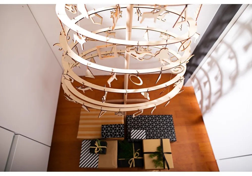 Комплект от 10 дървени коледни декорации Medium - Spira