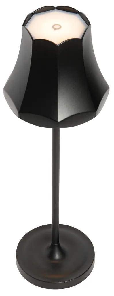 Комплект от 2 ретро настолни лампи черни презареждаеми IP44 - Granny