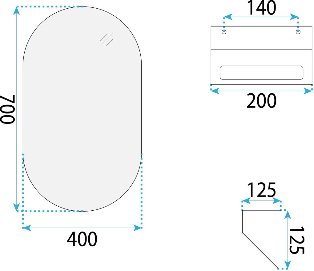 Комплект мебели за баня с мивка Toledo 80cm Grey
