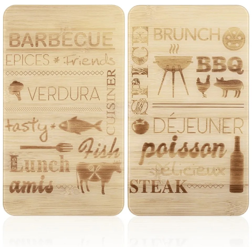 Капаци за печка 2 бр. от закалено стъкло 52x30 cm Barbecue – Maximex