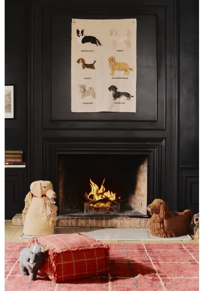 Ръчно изработен червен памучен килим подходящ за пране 140x190 cm Tartan Vintage Red – Lorena Canals