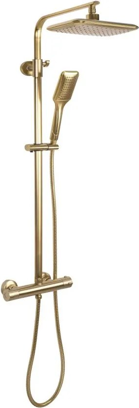 REA-P5004 - Комплект за душ с термостатен смесител TOM четкано злато