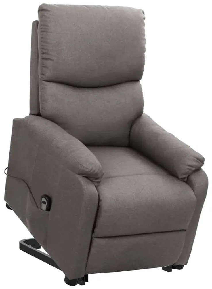 329739 vidaXL Изправящ стол, светлосив, текстил