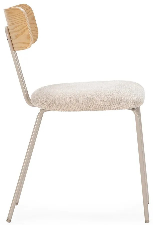 Бежов/в естествен цвят тапициран трапезен стол Olimpia – MOME