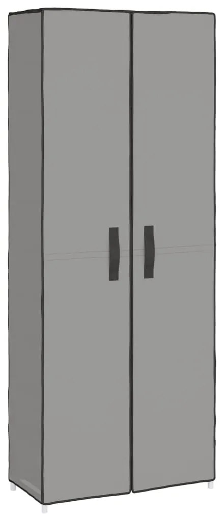 337259 vidaXL Шкаф за обувки, сив, 60x30x166 см, плат
