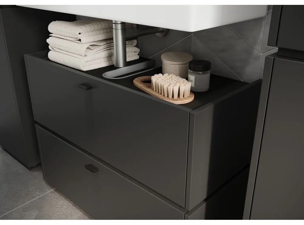 Антрацитен шкаф за мивка 80x59 cm Modesto - Germania