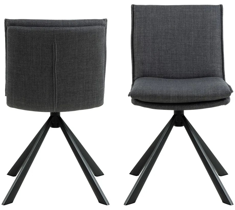 Тъмносив трапезен стол Flynn - Actona