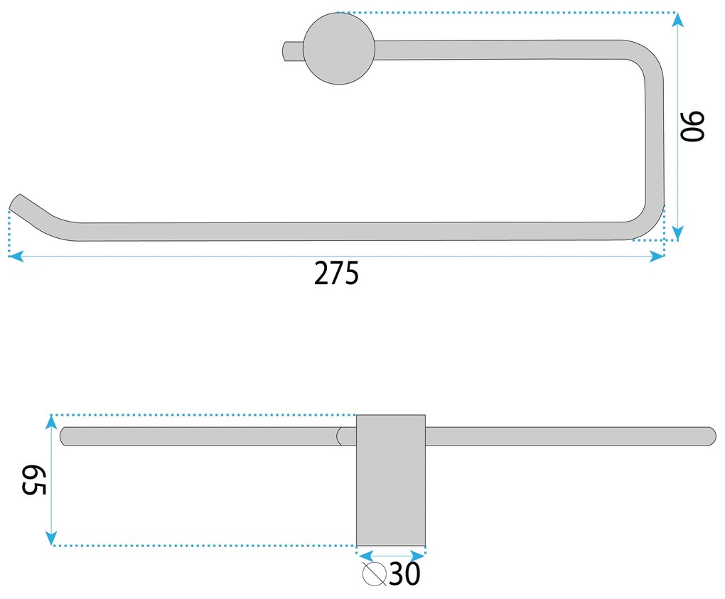 Закачалка за баня 9710 Prism Brush Copper