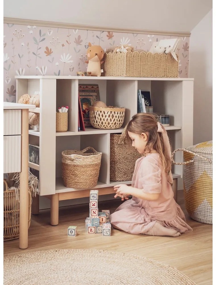 Бежов детски шкаф за книги 120x40 cm Miloo - Pinio