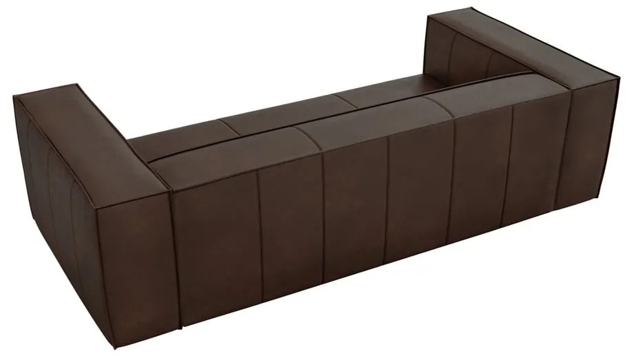 Тъмнокафяв кожен диван 227 см Madame - Windsor & Co Sofas