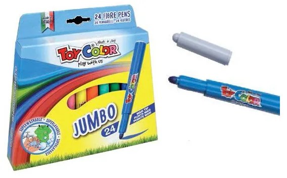 Флумастери Toy Color Jumbo, 24 цвята