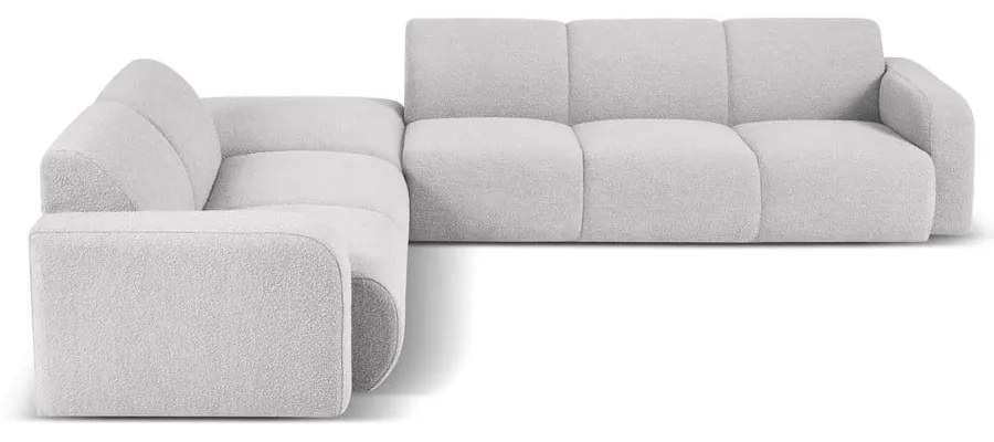 Светлосив ъглов диван от плат букле (ляв ъгъл) Molino - Micadoni Home