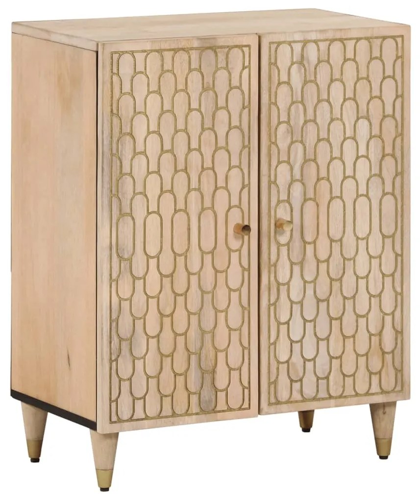 358250 vidaXL Страничен шкаф 60x33x75 см манго масивно дърво