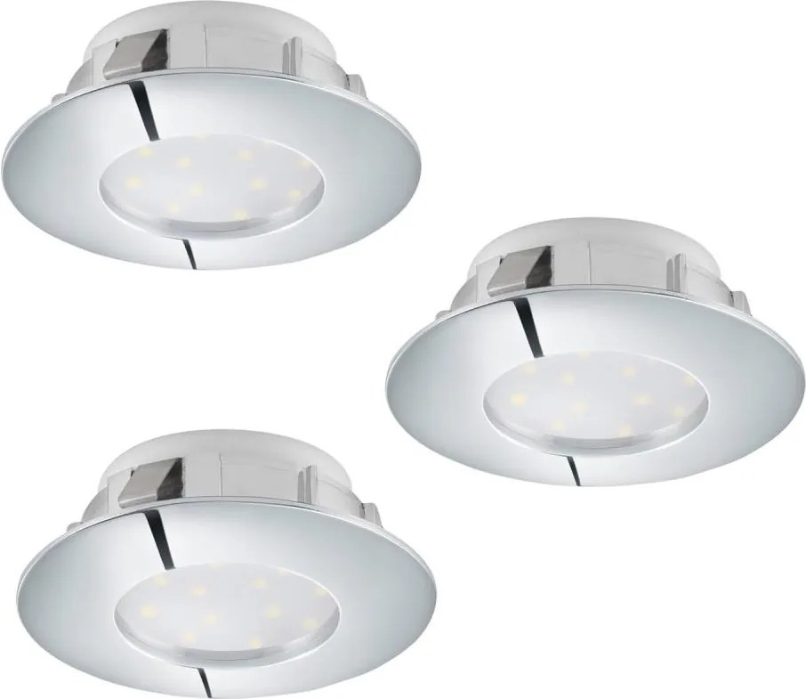 Eglo 95808 - Комплект от 3 вградени LED таванни осветителни тела PINEDA LED/6W/230V