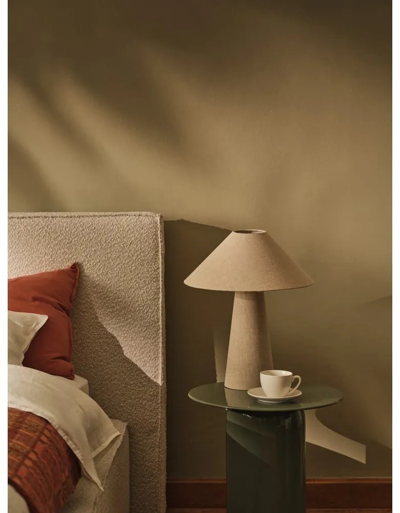 Кремава тапицирана табла за легло 249x100 cm Olivia – Micadoni