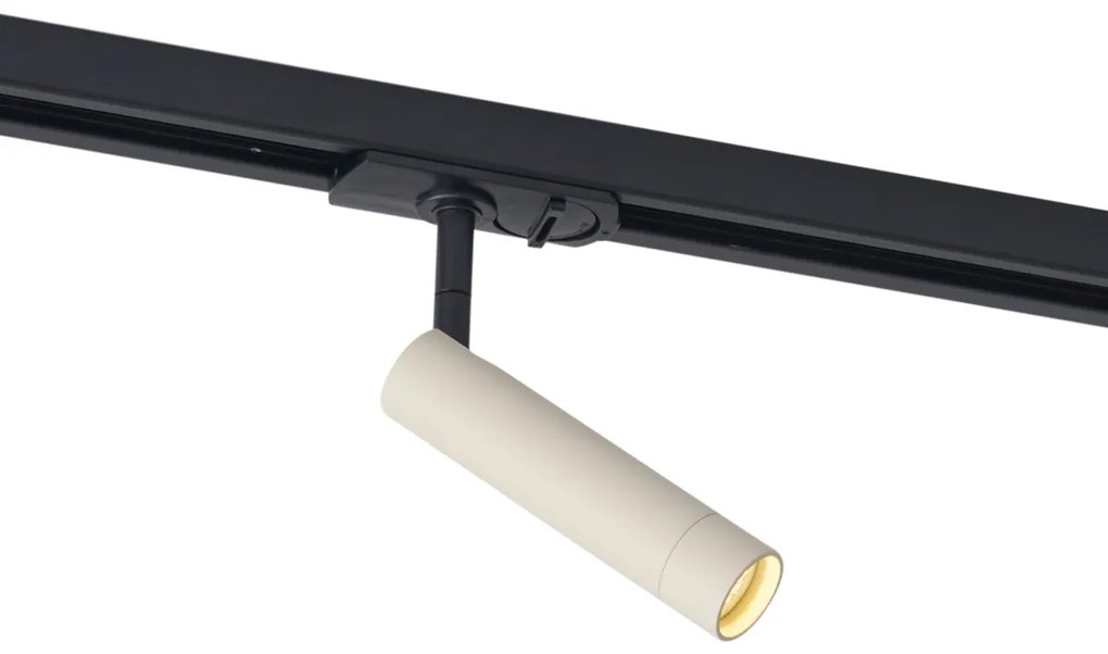 Модерен спот бежов с черно за релсова система 1-фазен - Iconic Ivy