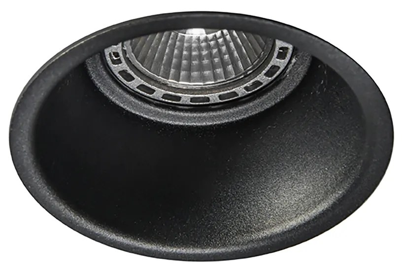 Комплект от 6 модерни вградени прожектори черни - Dept