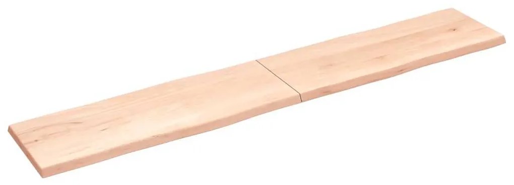 363920 vidaXL Плот за маса 220x40x(2-4) см необработено масивно дърво жив ръб