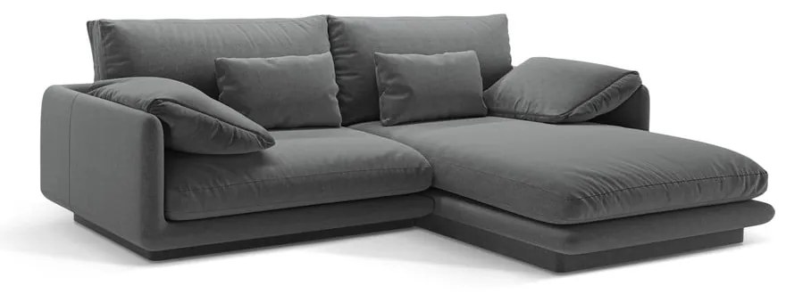 Тъмносив ъглов диван (десен ъгъл) Torino – Micadoni Home
