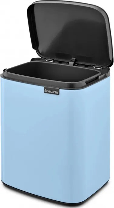 Кош за боклук Brabantia Bo Small 1006631, 7 л, Плавно и безшумно отваряне, Противоплъзгаща основа, Светлосин
