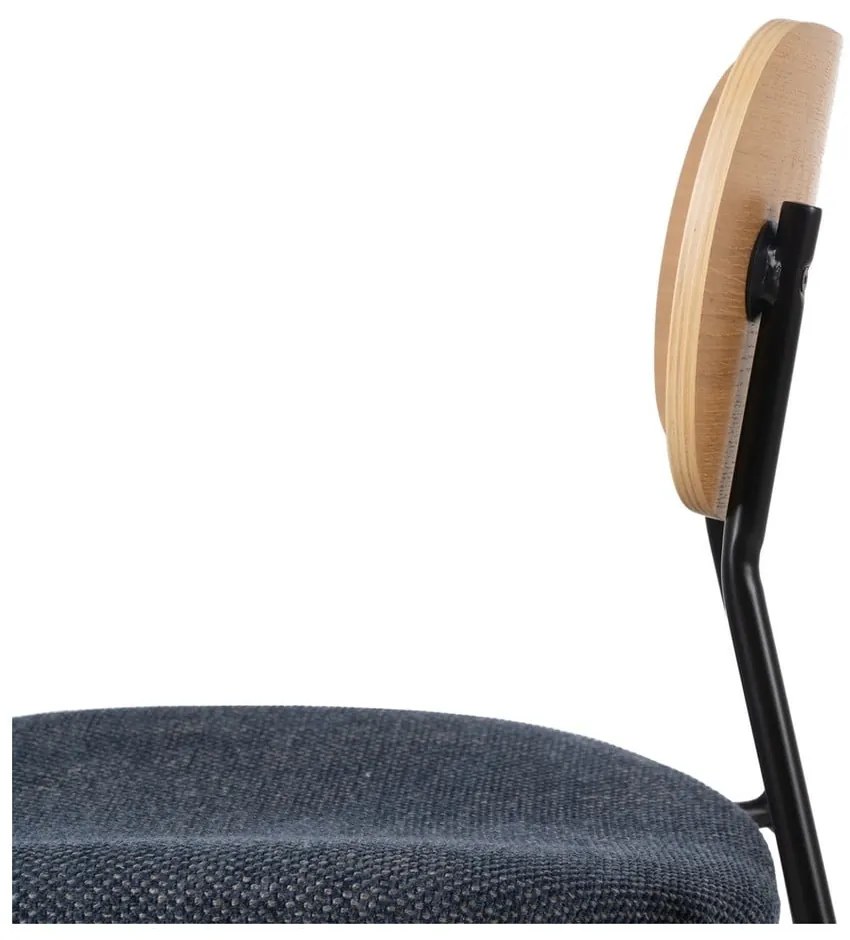 Трапезни столове в син и естествен цвят в комплект от 4 броя Moe - Ixia