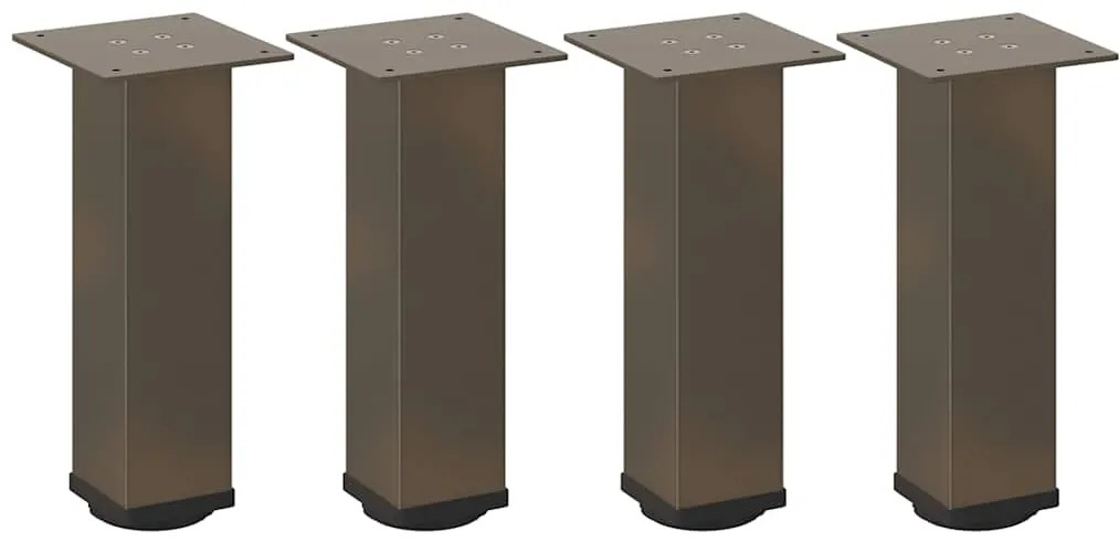 4012467 vidaXL Крака за масичка за кафе, 4 бр., естествена стомана, 42-44 см, стомана