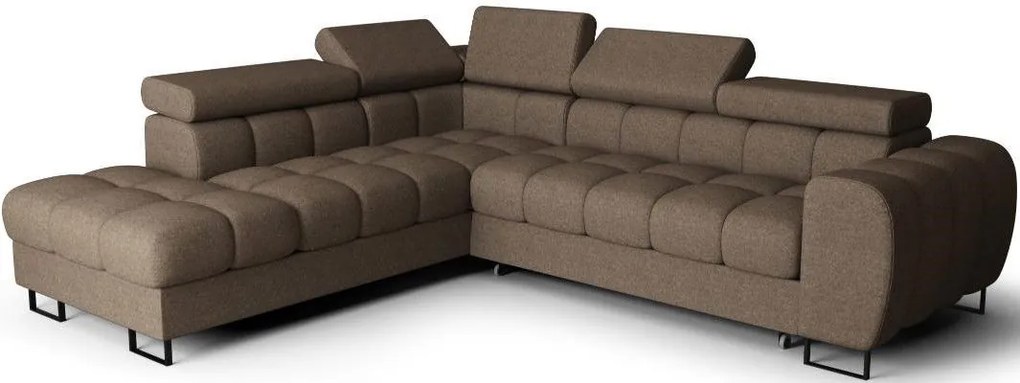 Ъглов диван Lordy-Тъмно Бежов-ляв