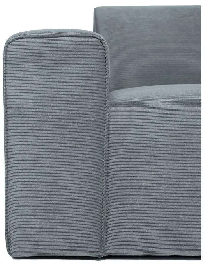 Сив модулен диван от рипсено кадифе (ляв ъгъл) Sting – Scandic