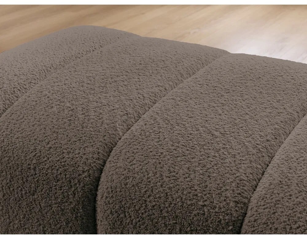 Кафява табуретка от прежда с примки от букле Annecy – Bobochic Paris