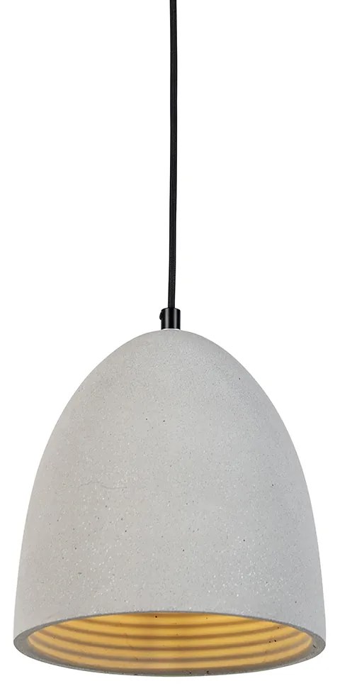 Модерен висящa лампa черен със сив бетон - Eton