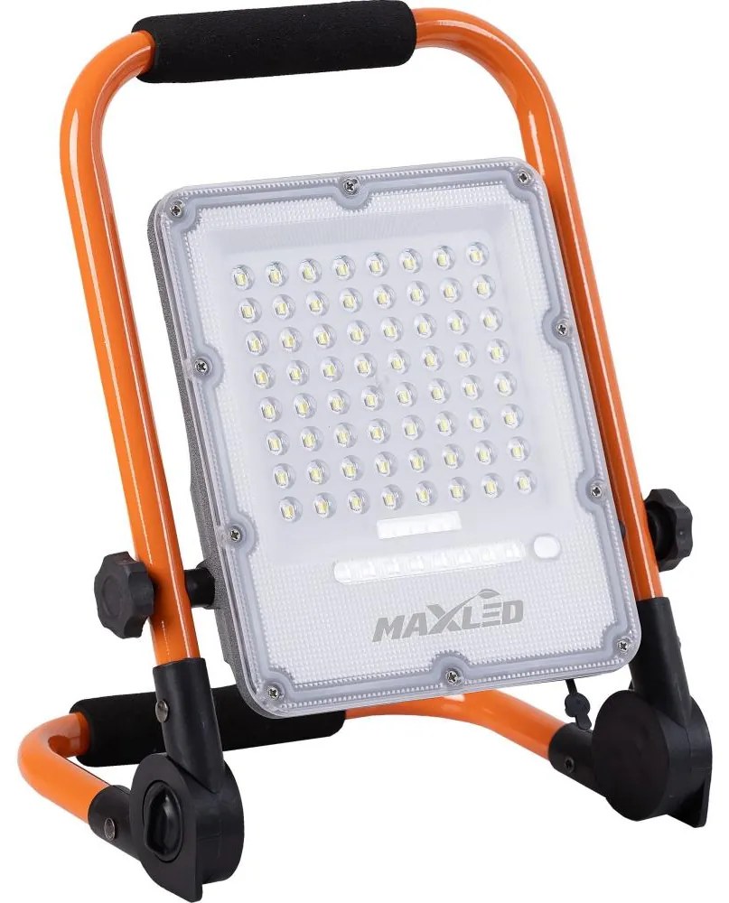 LED акумулаторен прожектор със стойка LED/100W/3,2V 4500K 10000 mAh IP65 оранжев