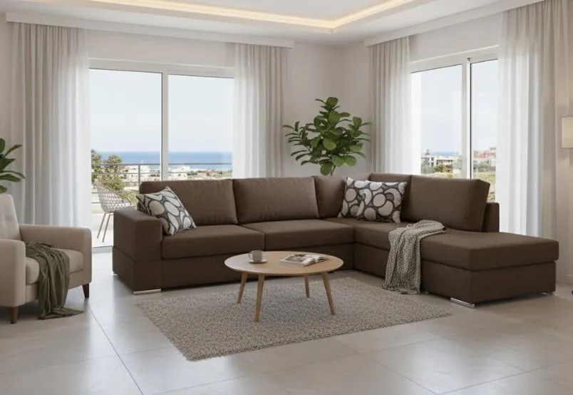 Ъгъл диван Must-Left-295φ 230β cm.-Chocolate