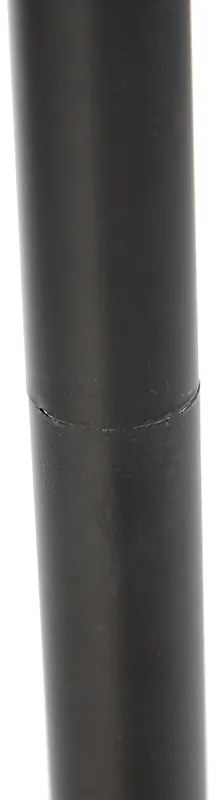 Подова лампа черна с абажур „баба“ черен с сив - Classico