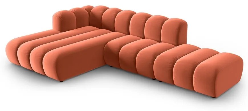 Розов ъглов диван (ляв ъгъл) Lupine – Micadoni Home