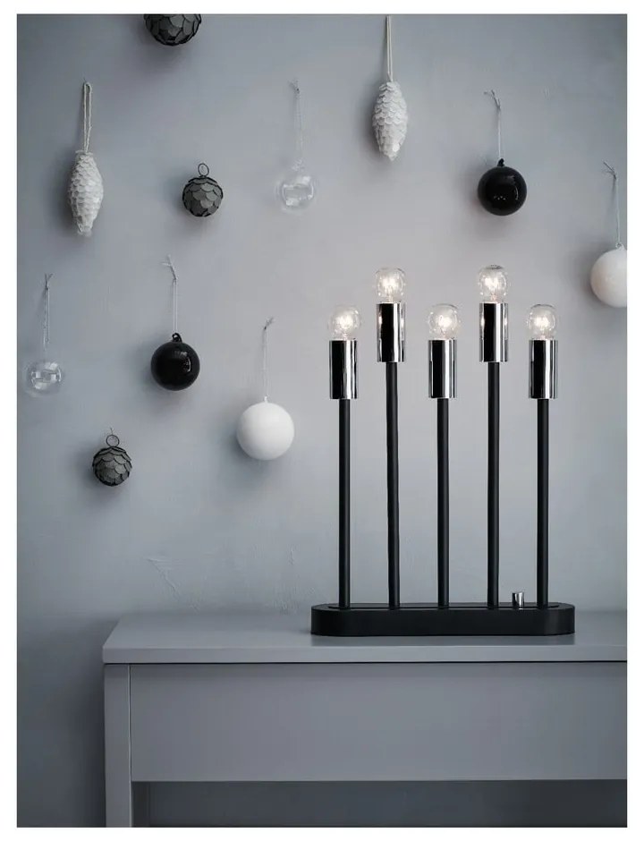 Черна коледна светлинна украса Buster – Markslöjd