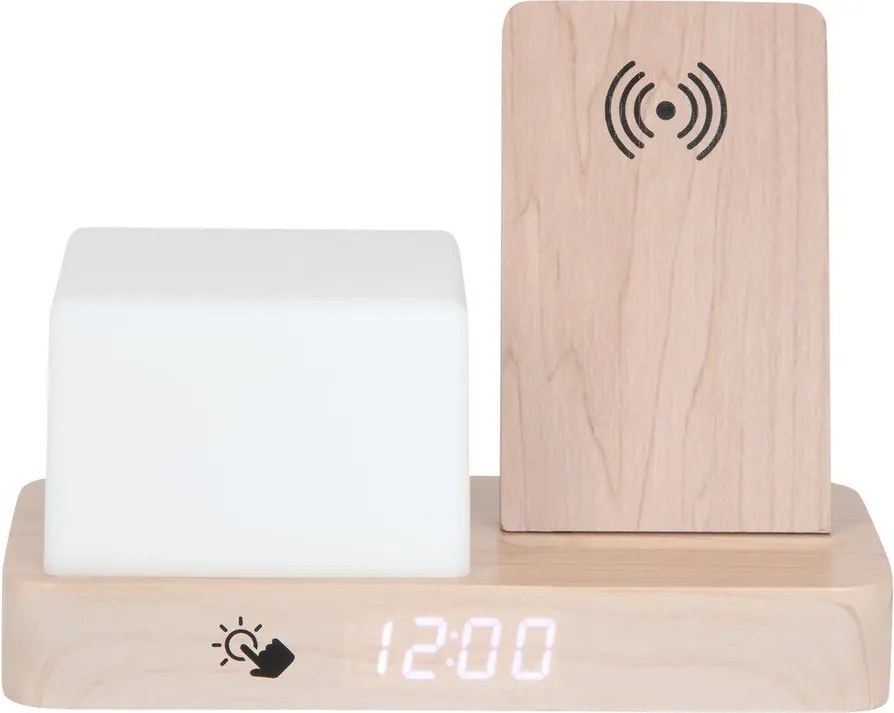 Дигитална/настолна аларма с безжично зарядно Retro LED Night Light – Karlsson