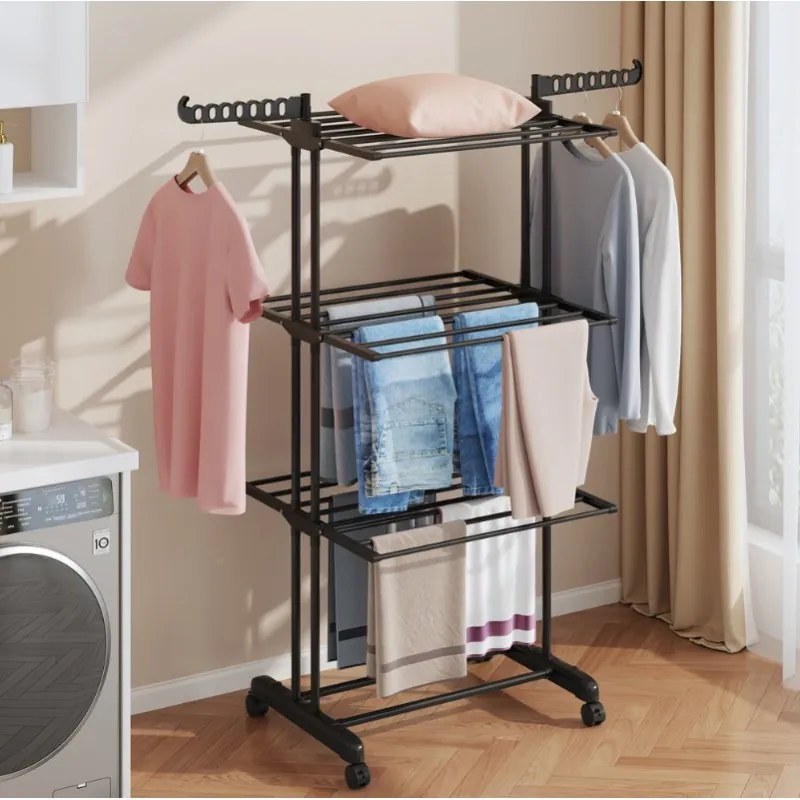 Многостепенна сушилня за дрехи - черна
