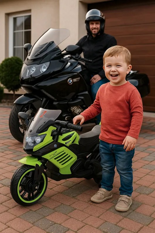 Детски електрически мотоциклет K1500 EMULATION Зелено