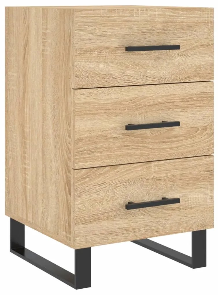 827687 vidaXL Нощно шкафче, дъб сонома, инженерно дърво 40x40x66 см