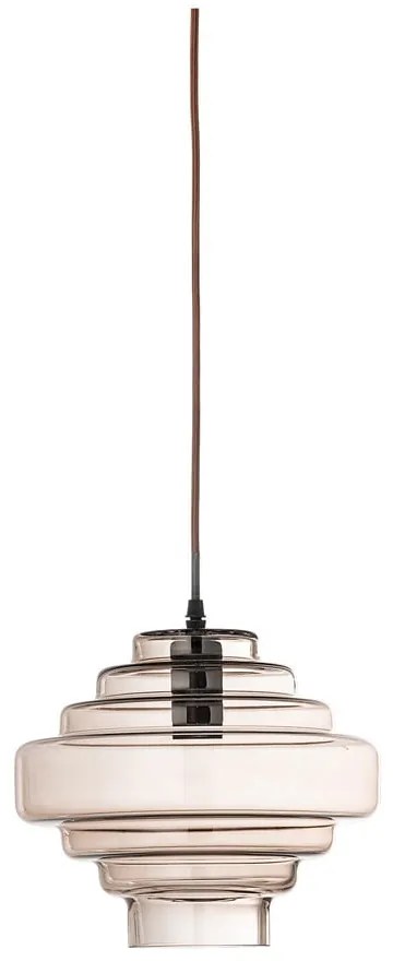 Кафяво висящо осветително тяло със стъклен абажур ø 27 cm Ilua – Bloomingville