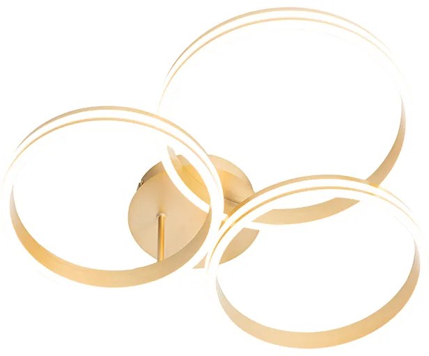 Таванна лампа месинг с LED 3-степенна димираща 3-светлина - Navara