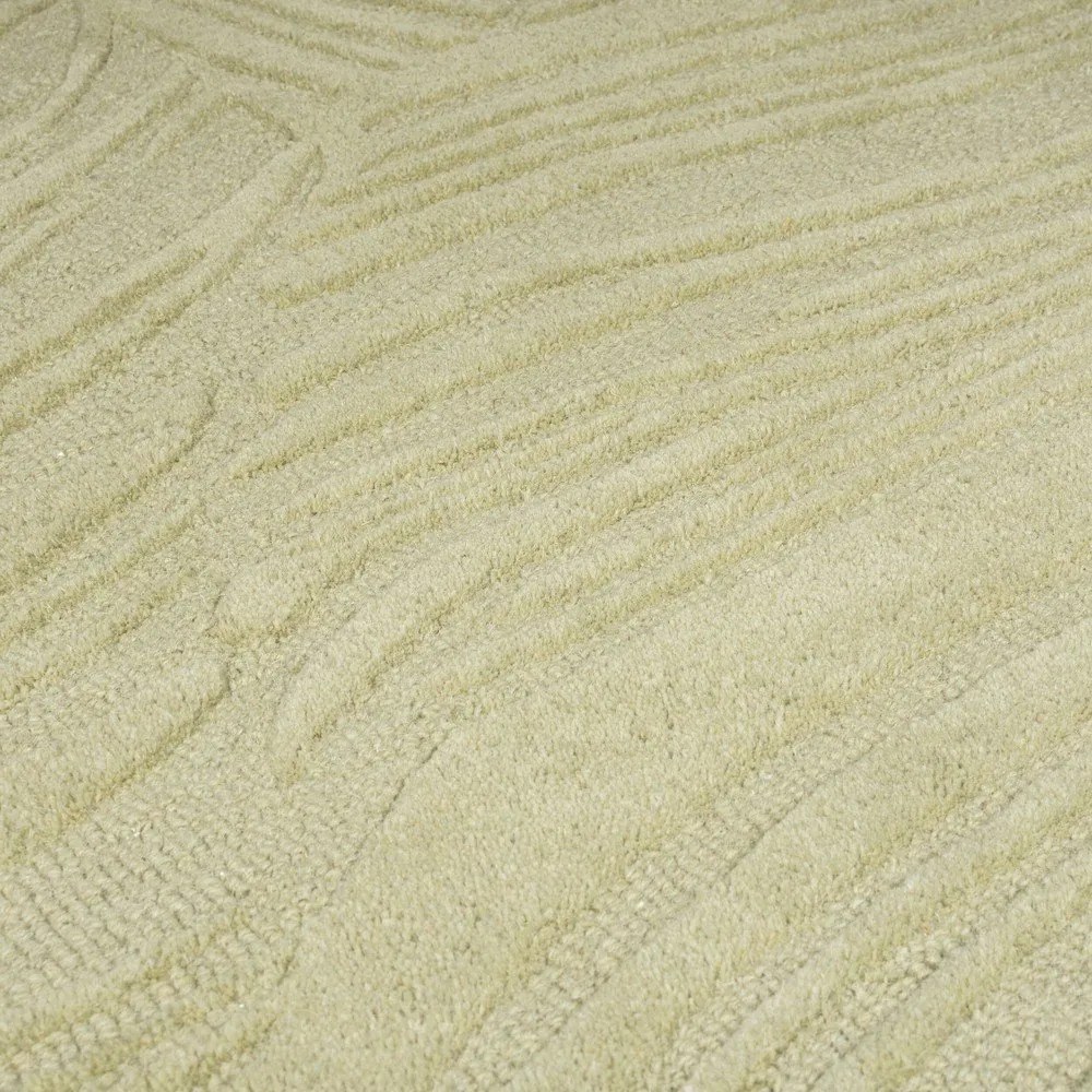 Зелен вълнен килим 60x230 cm Lino Leaf - Flair Rugs